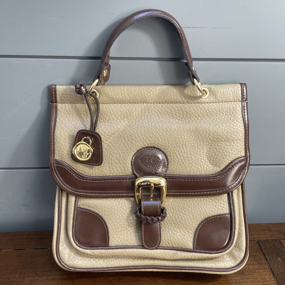 VTG 90s MICHAEL STEVENS Crossbody Bag Purse SatchelPebbled Vegan Leather Classic